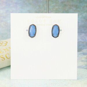 Kendra Scott Ellie Glow in the Dark Stud Earrings Gunmetal Tone